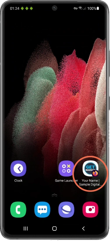 Digital Business Card guide How to save to Home Screen - Android 5