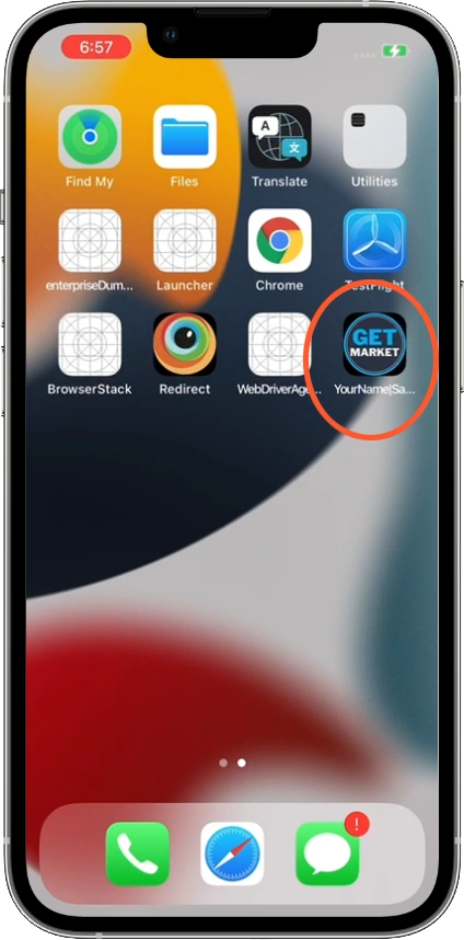 Digital Business Card guide How to save to Home Screen - iPhone 4